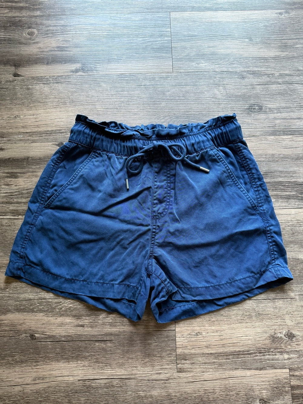 LOFT Navy Drawstring Relaxed Shorts